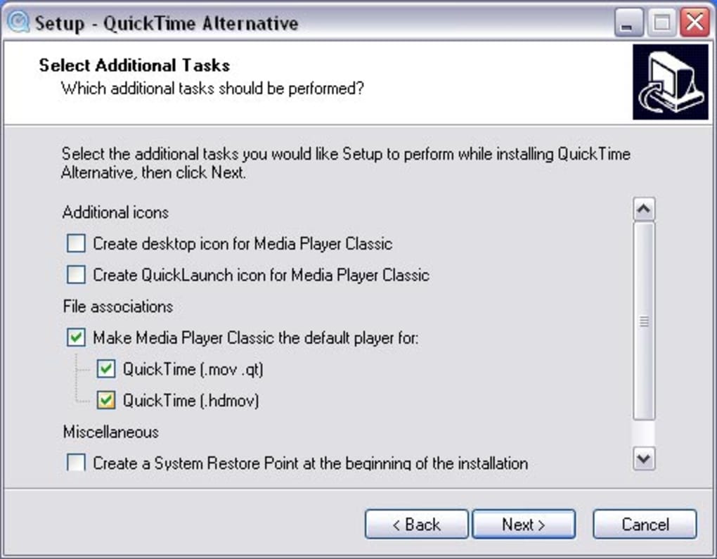 Quicktime alternative setup mac